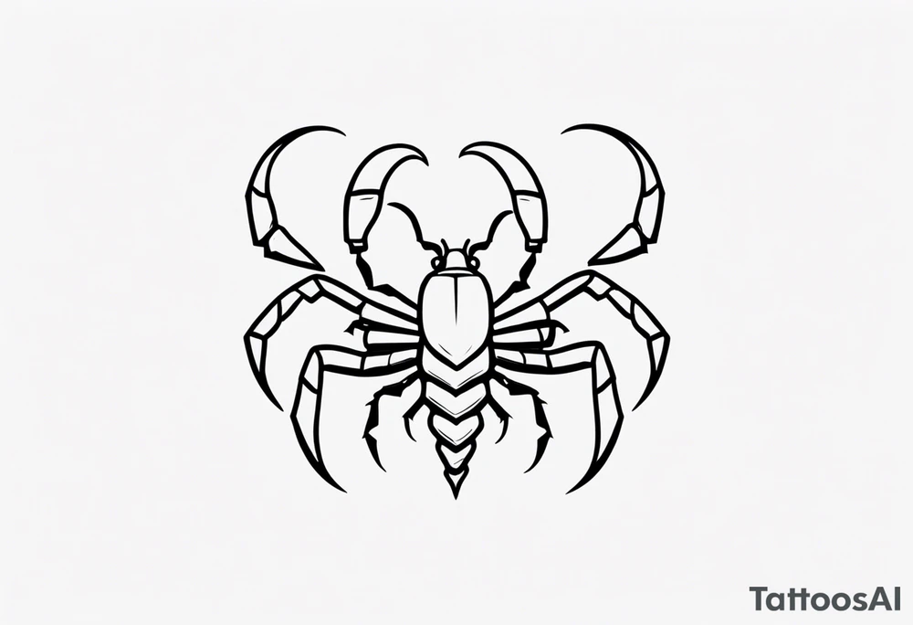 small cartoon scorpion tattoo idea
