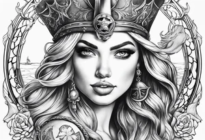 Nautical, mermaid, pirates tattoo idea