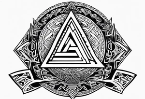 Valhalla shield  valknut sword tattoo idea