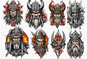 pagan warlord tattoo idea