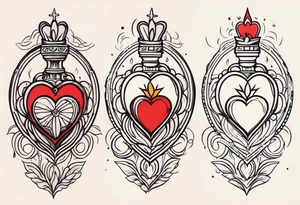 sacred heart vintage traditional tattoo simple sketch old school tattoo idea