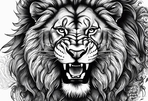 hari singh nalwa rips lion mouth tattoo idea