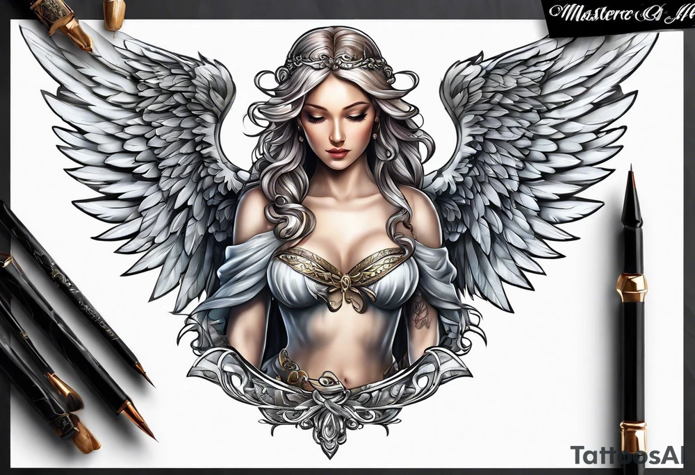 Angel tattoo idea