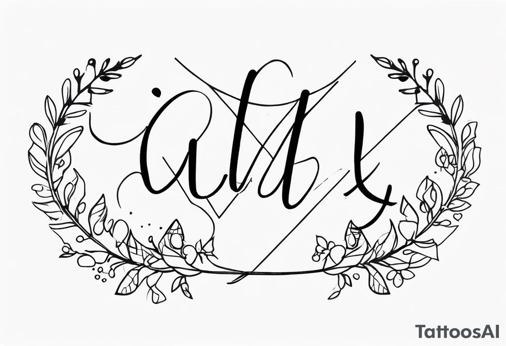2 kids names tattoo idea