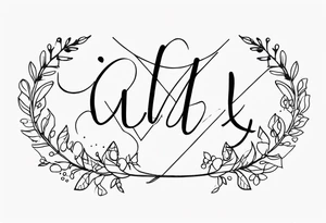 2 kids names tattoo idea