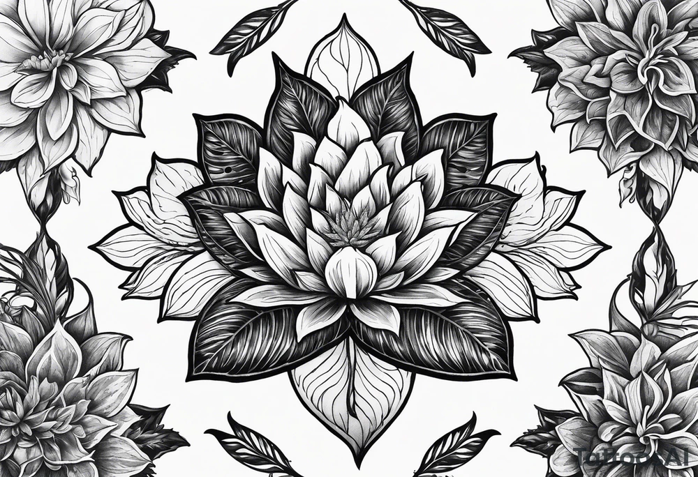 Marijuana flowering tattoo idea