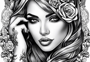 woman with big boobs tattoo idea