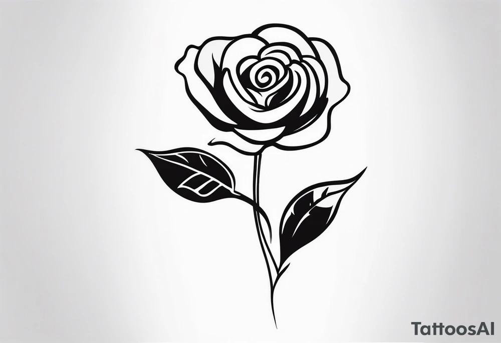 long stem spanish rose in mouth tattoo idea