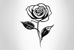 long stem spanish rose in mouth tattoo idea