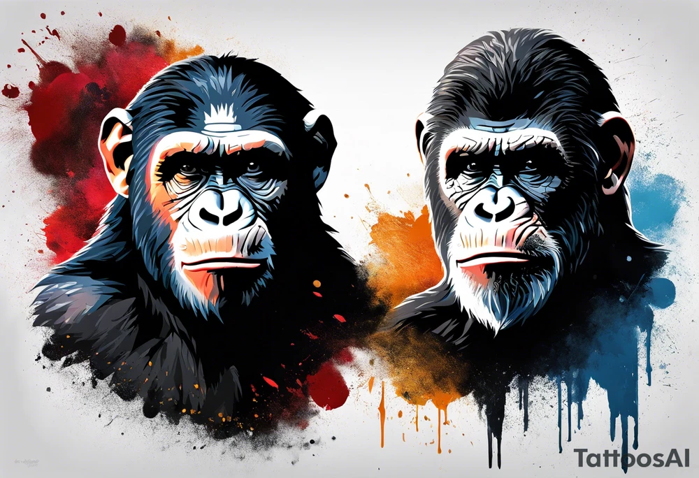 Caesar from the movie planet of the apes tattoo idea