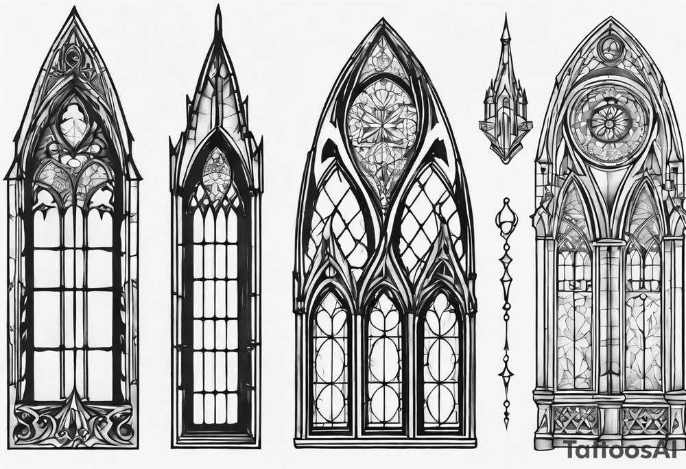 Gothic cathedral window tattoo idea