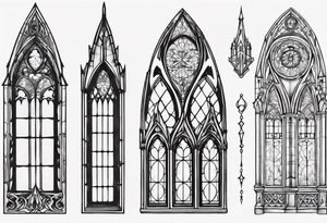 Gothic cathedral window tattoo idea
