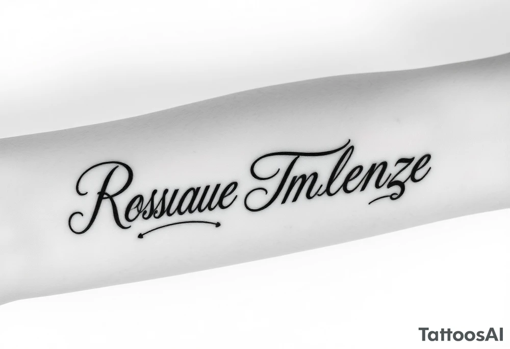 Combine the names rosela dashi and thellenze for a tattoo tattoo idea
