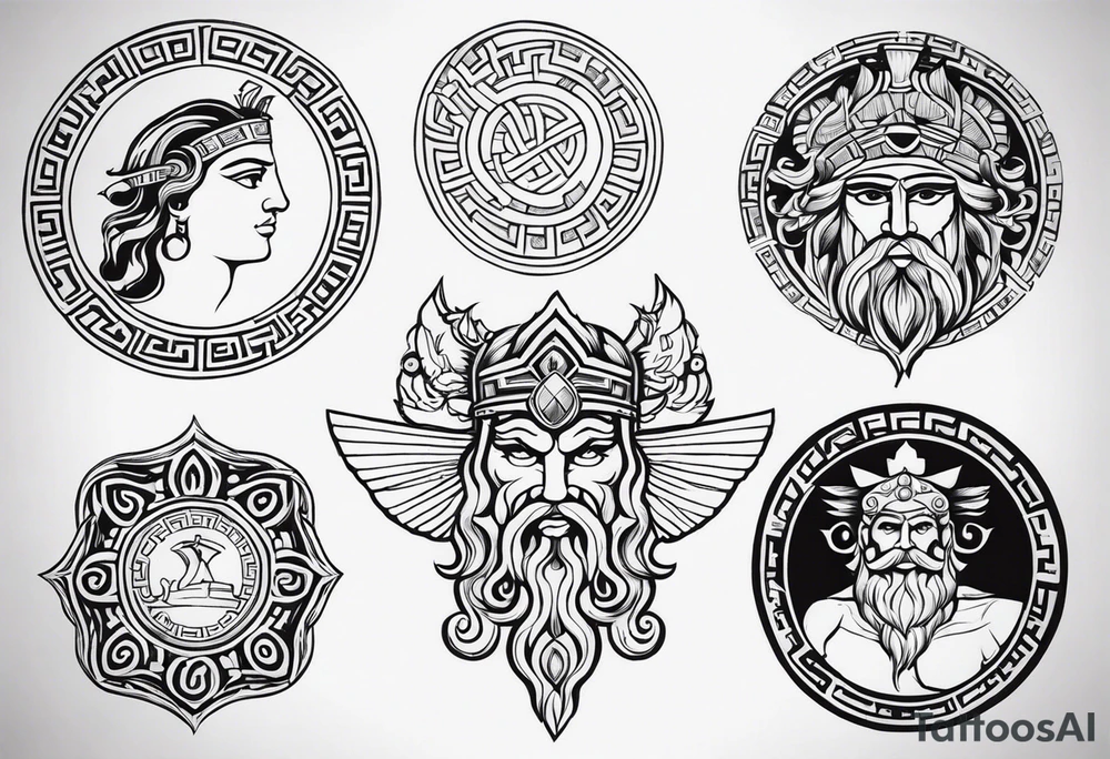 Greek, god, traditional, more when one tattoo idea
