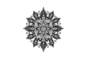 long ornament shaman style mytical with ancient rhyme tattoo idea