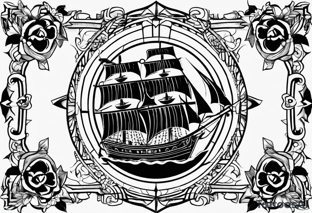 treasure hunt trail tattoo idea