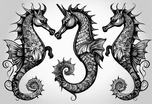 Seahorse shoulder tattoo idea