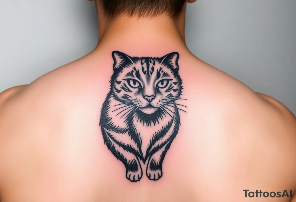 black cat tattoo idea