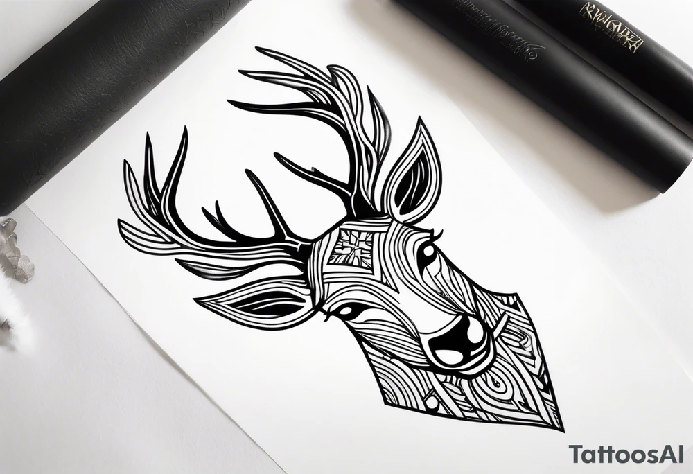 Magical Reindeer tattoo idea