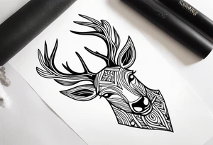 Magical Reindeer tattoo idea