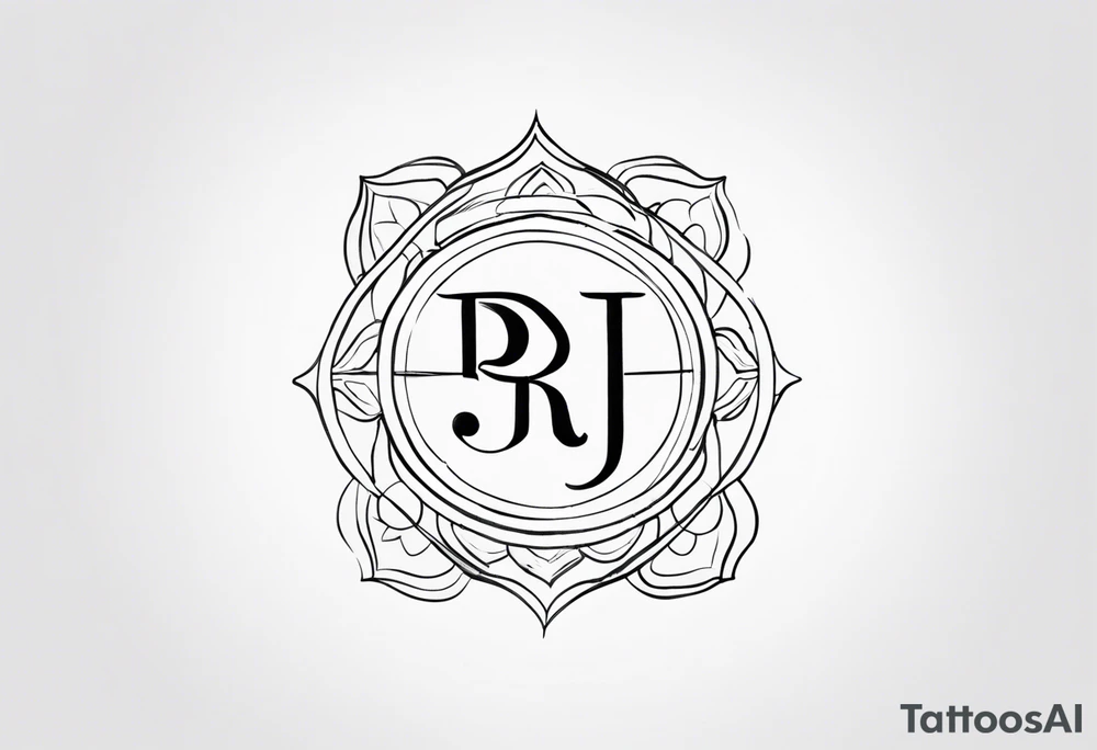 R and J words tattoo idea