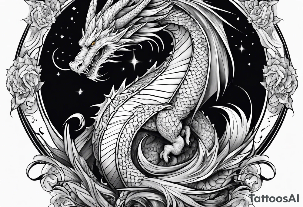 Wizard dragon tattoo idea