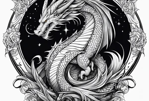 Wizard dragon tattoo idea