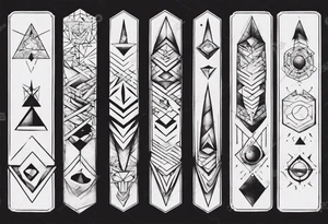 geometrical figures on a forearm tattoo idea