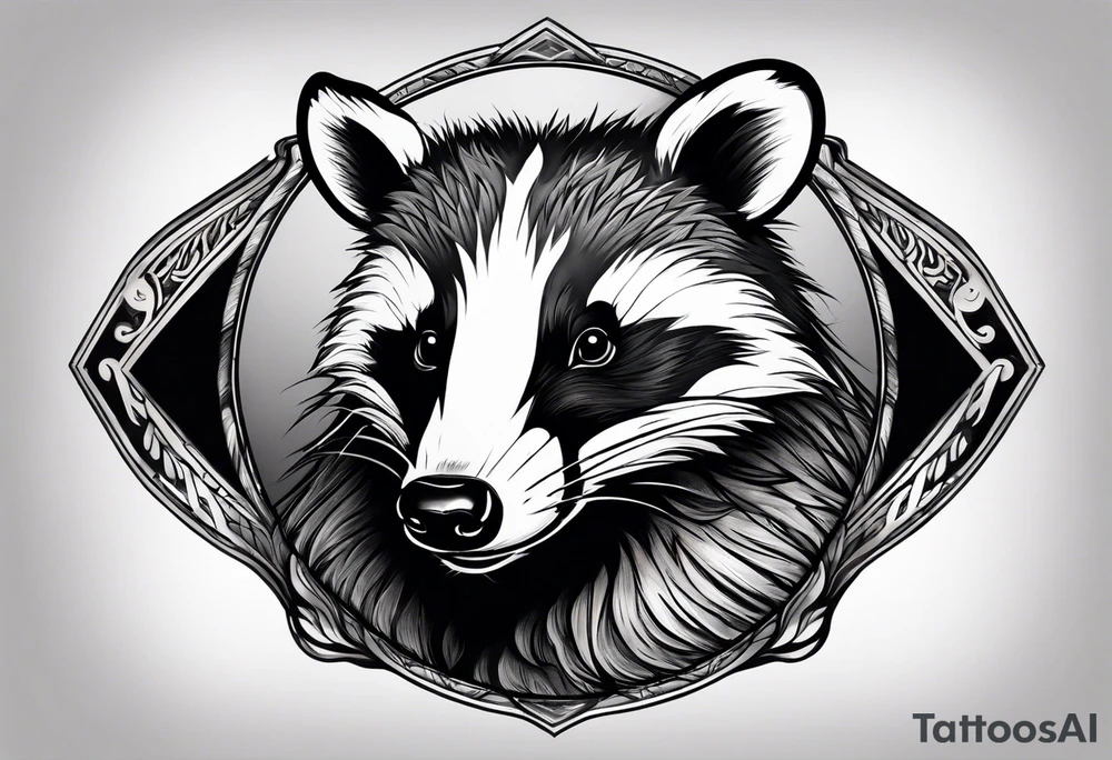 Angry badger tattoo idea