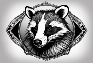 Angry badger tattoo idea