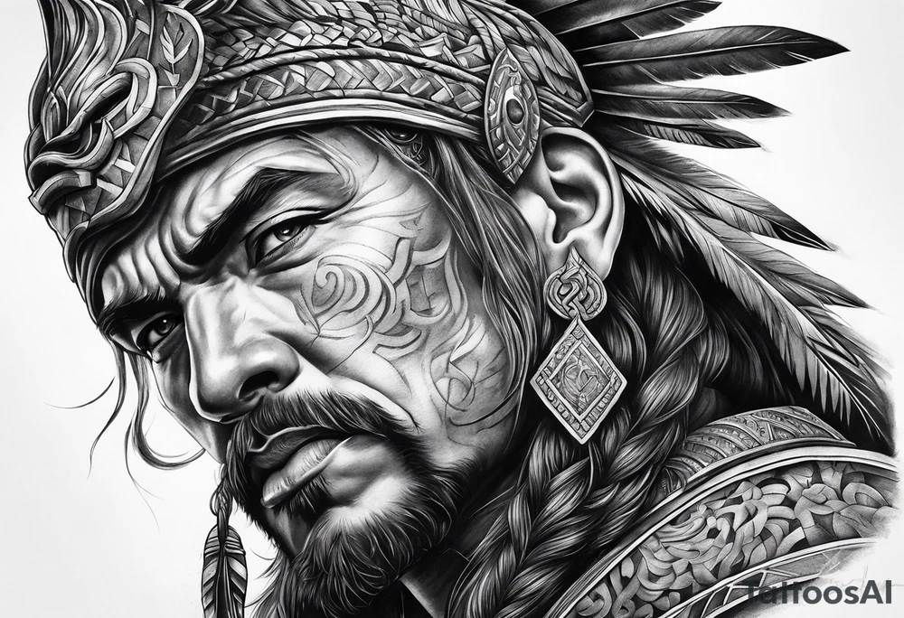 Wise warrior tattoo idea