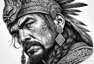 Wise warrior tattoo idea