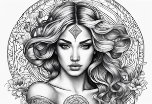 Aquarius zodiac tattoo idea | TattoosAI