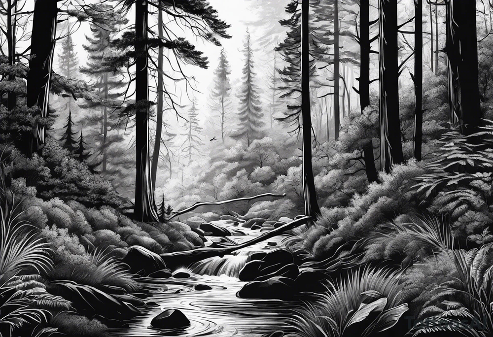 forest tattoo idea