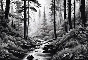 forest tattoo idea