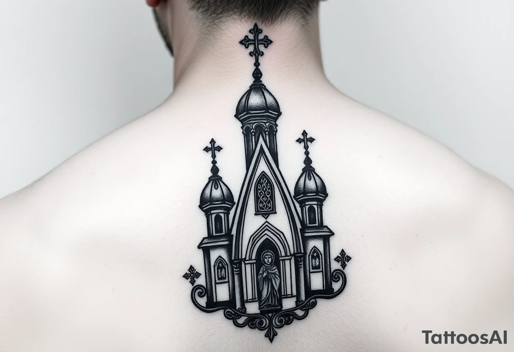 Tatouage vierge de kazan église russe orthodoxe sur epaule tattoo idea