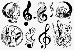 music stave tattoo idea