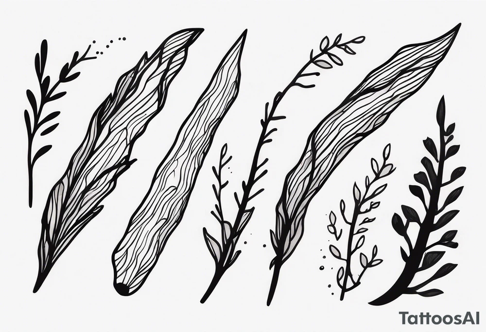 Driftwood sticks tattoo idea