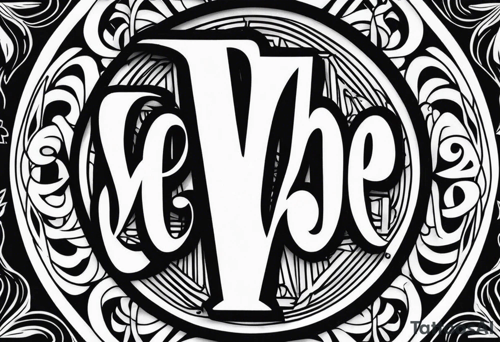 wooden circle frame tattoo idea