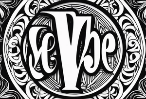 wooden circle frame tattoo idea