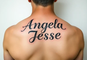 The name Angela and Jesse Combined tattoo idea