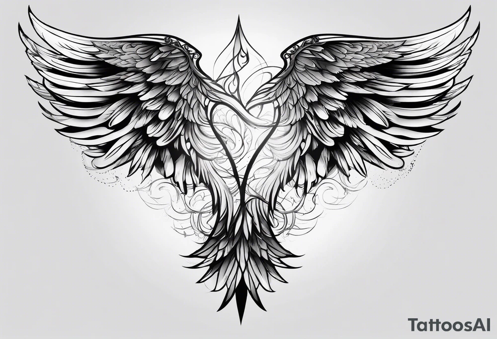 Angel wings tattoo idea