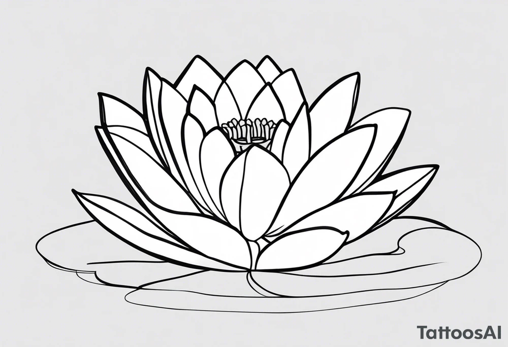 a single simple
 water lily. small tattoo idea