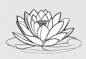 a single simple
 water lily. small tattoo idea