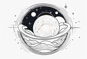 space time distortion tattoo idea