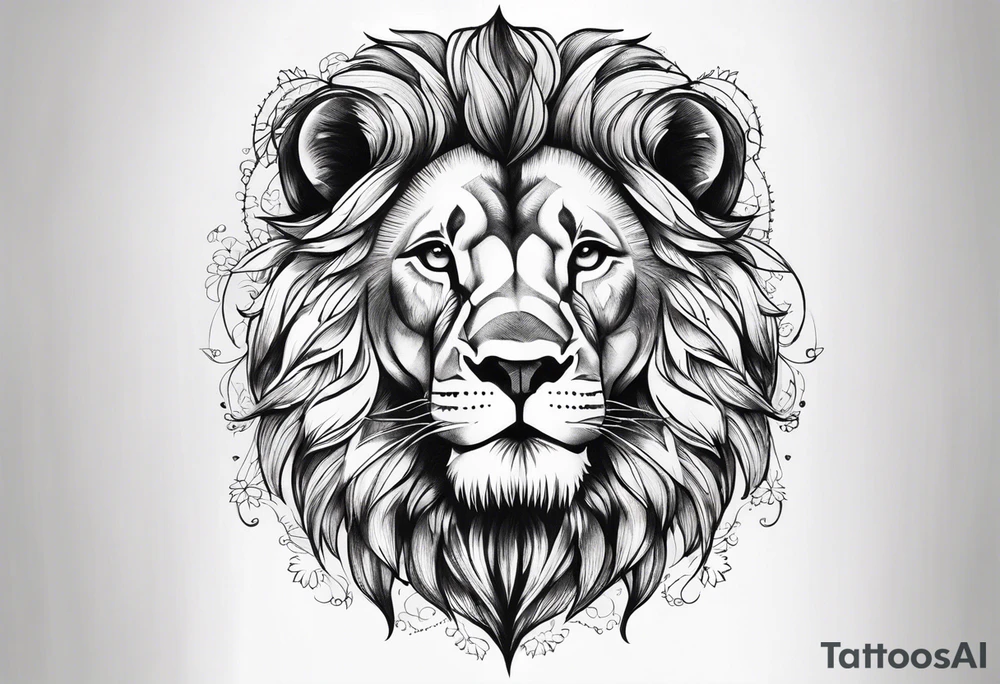 lion,love, design, tattoo idea