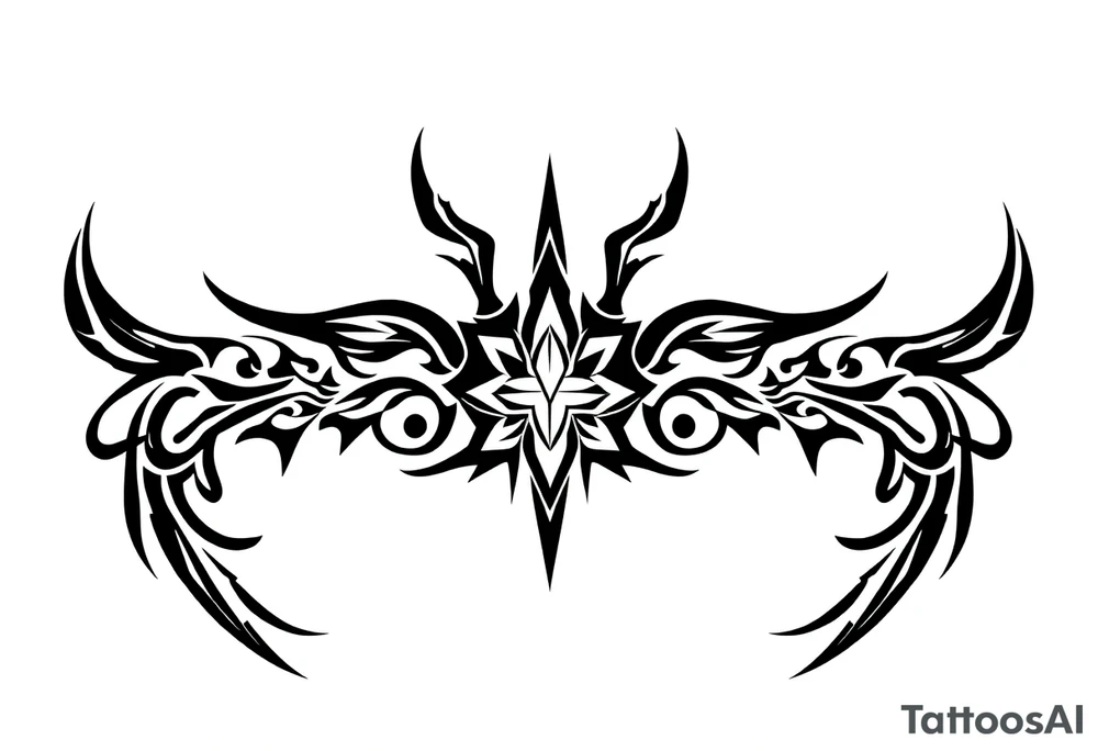 a band with a christmas pattern tattoo idea