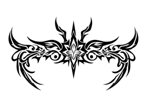 a band with a christmas pattern tattoo idea