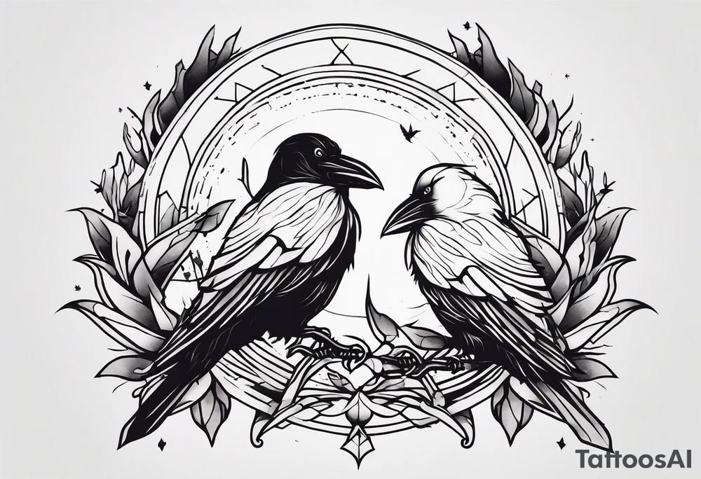 crows tattoo idea