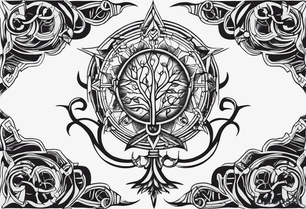 mechanical roots tattoo idea